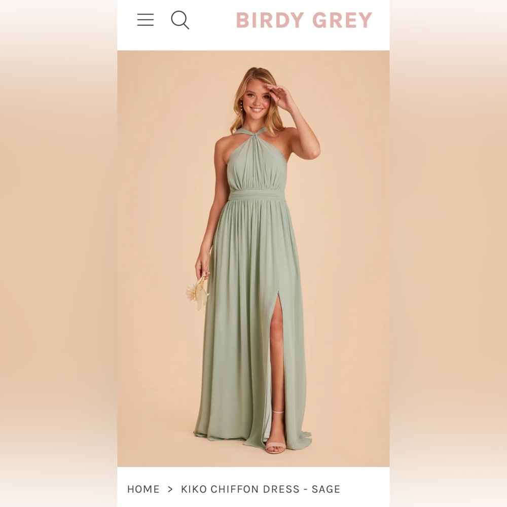 BRAND NEW Sage Chiffon Bridesmaids Dress by Bridy Grey